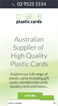 Mobile Screenshot of creativeplasticcards.com.au